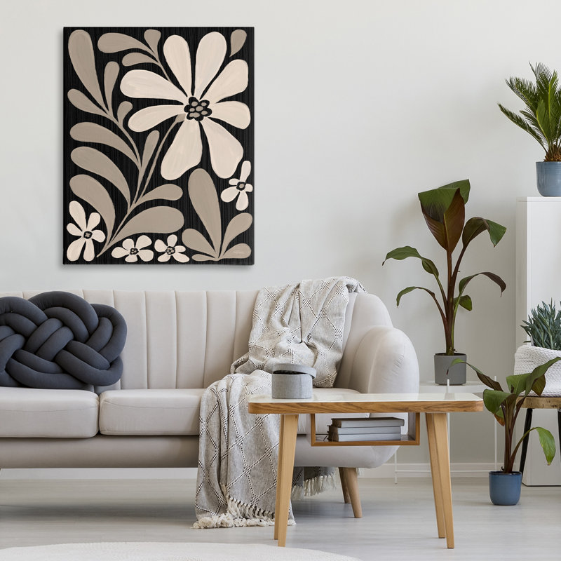 Toile crème crème moderne, design par Cat Thurman Designs, H 30 po x l 24 po