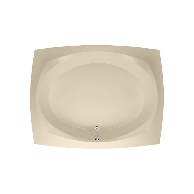 Largo 82'' L Soaking Bathtub, Bone, Matte Black