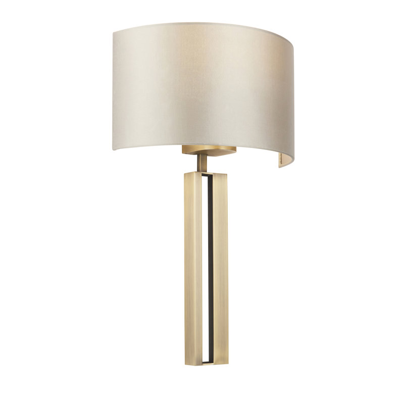 Robinsonville Steel Wall Sconce, Matt Antique Brass Plate, Mink