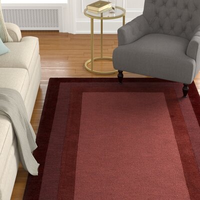 Keifer Handmade Tufted Wool Brown/Red Area Rug -  Alcott HillÂ®, 082C9A3CA0FE461D9AD2E5023FB7549C