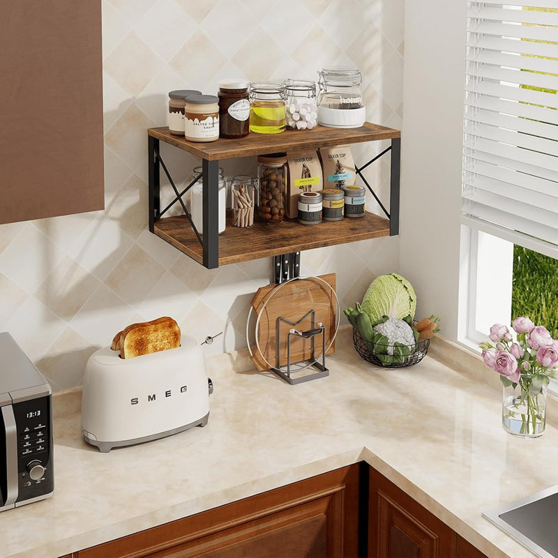 Floating Nightstand, Wood Floating Bedside Table With Cab...