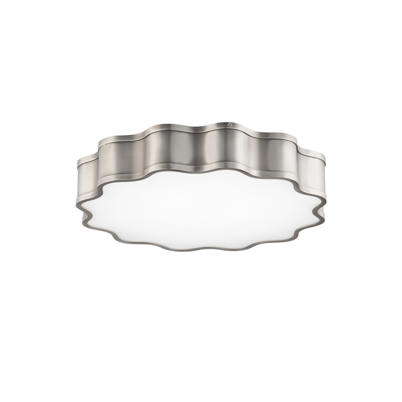 Plafonnier encastré à DEL à intensité variable pour éclairage de mur et de plafond Vaughan, Nickel brossé