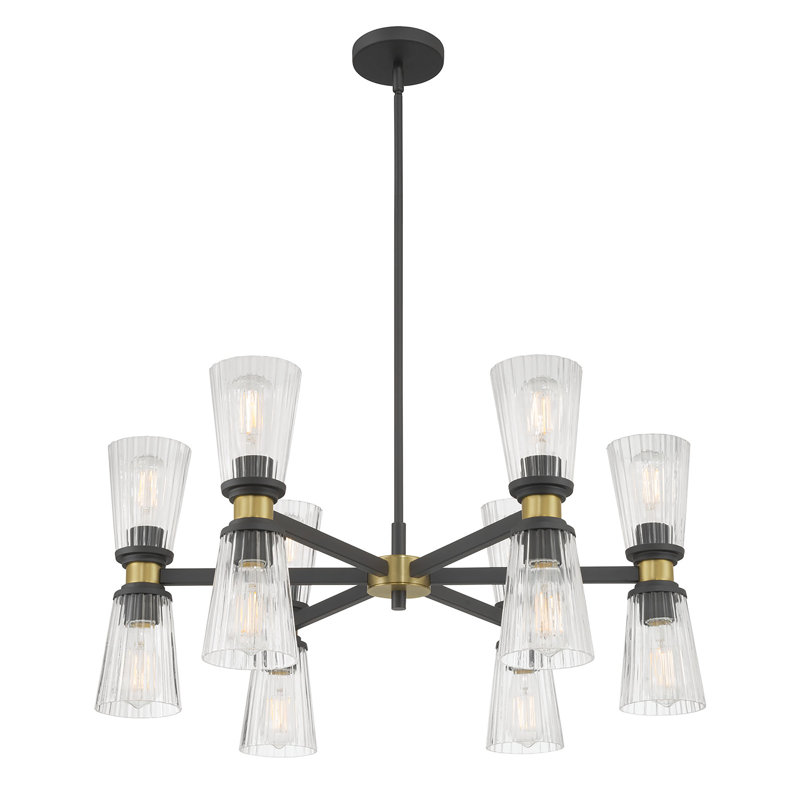 Lustre 12 lumières 29,5 "de large Lustria