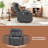 33" Wide Massage Swivel Glider Recliner With Heat & Cup Holders(Set Of 2)-1180767123