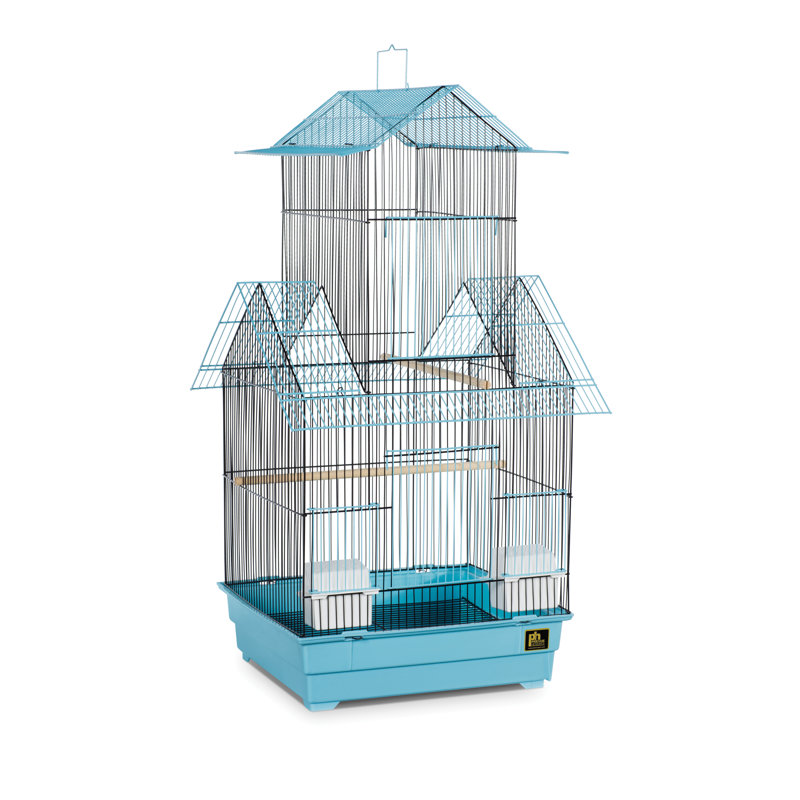 Cage à oiseaux 32 po Cerryn, Bleu et noir