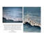 Triptyque sur toile texturé 3D en relief représentant une plage au bord de la mer