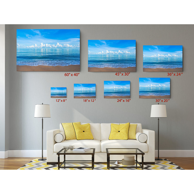 Impression sur toile, plage tropicale, H 16 po x l 24 po