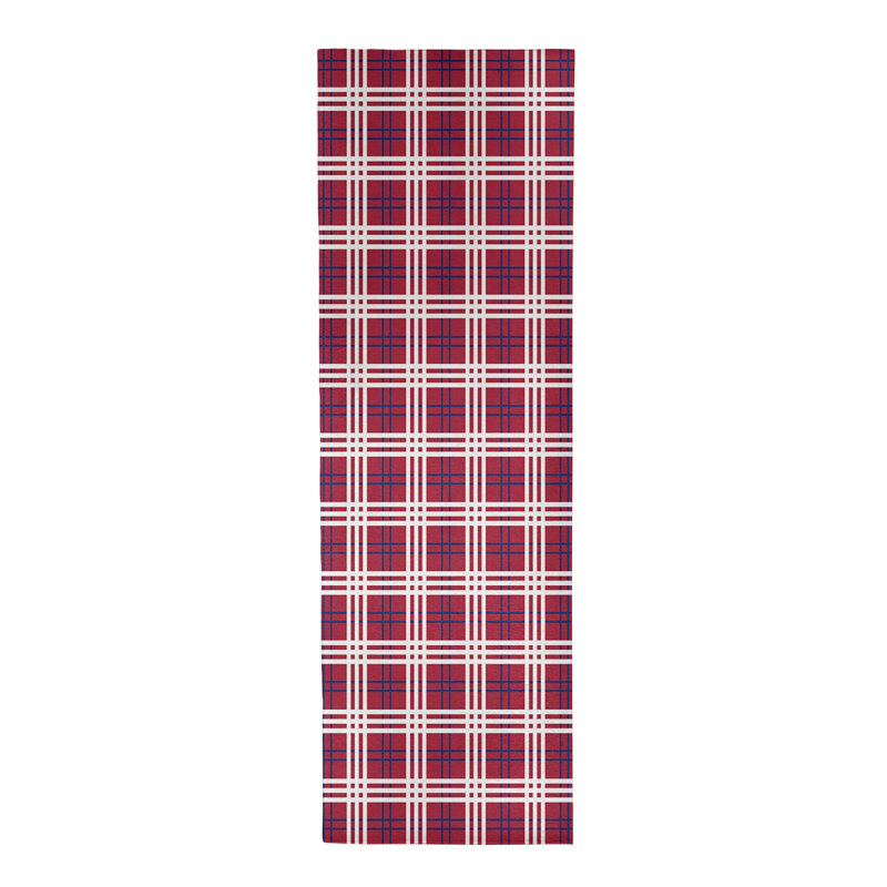 Tapis rouge à carreaux, Tapis de couloir 2 pi 6 po x 8 pi