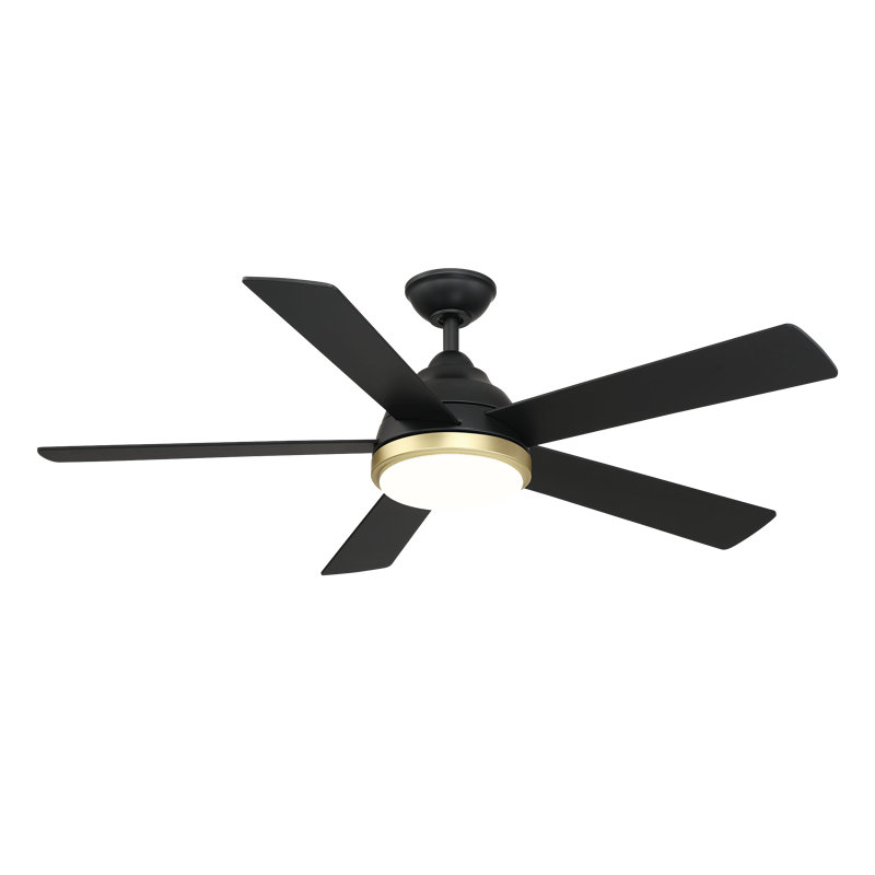 Aasiyah 52'' Ceiling Fan with LED Lights, Matte Black
