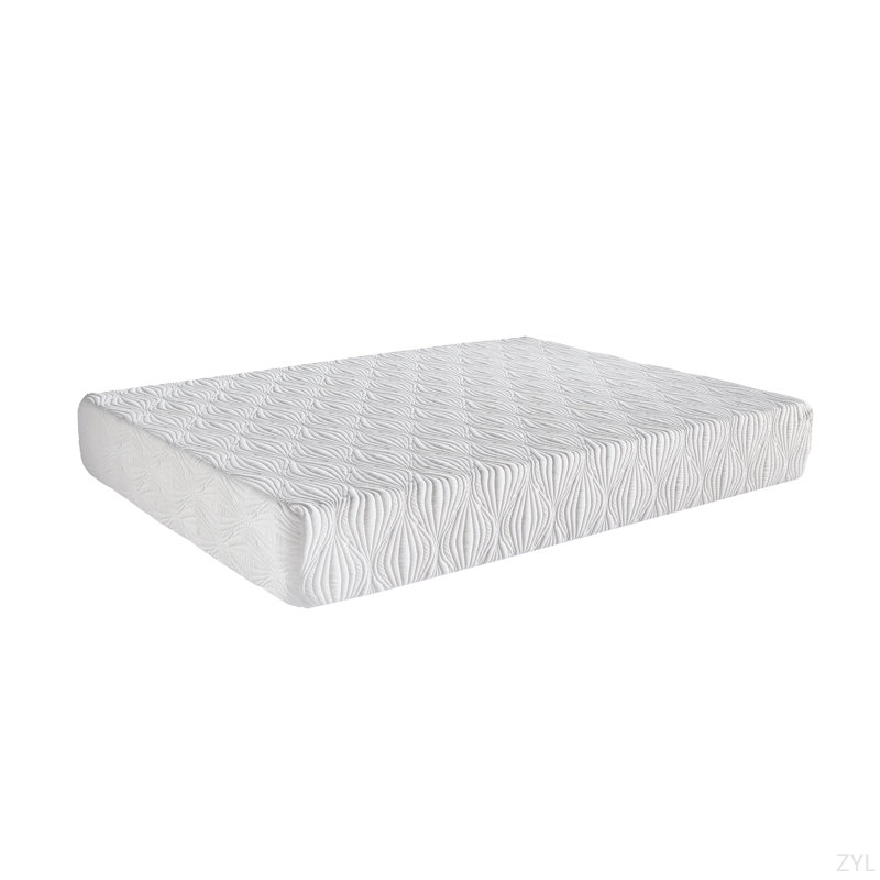 Matelas en mousse viscoélastique imprégnée de gel Visco dans une boîte, sommeil frais et détendu, mousse à haute densité, soutien extra ferme, blanc