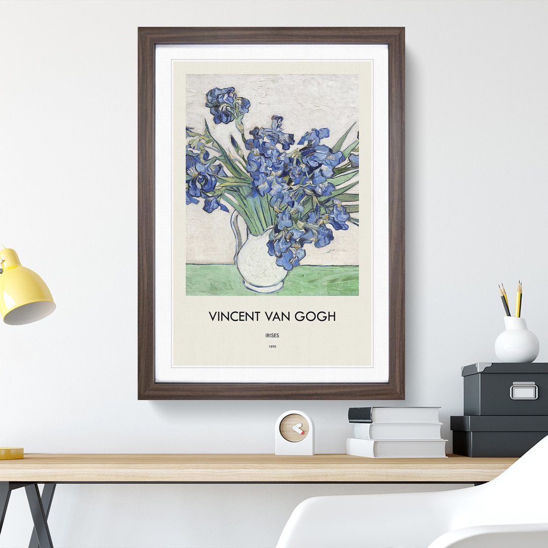 Vase of Irises Vol.1 by Vincent Van Gogh - Framed Print