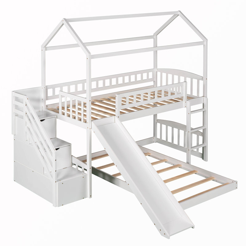 Lit superposé simple au-dessus de simple Balin Kids, Blanc