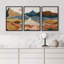 Abstract Mountain " Abstract Mountain Range Rustic Illustration Modern Art Decor Zen " 3 - Pieces-98697250-98697251