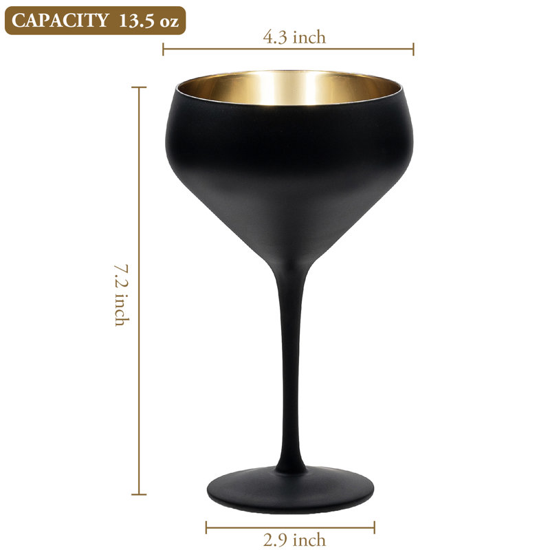 4 Piece 385ml Martini Glass Set