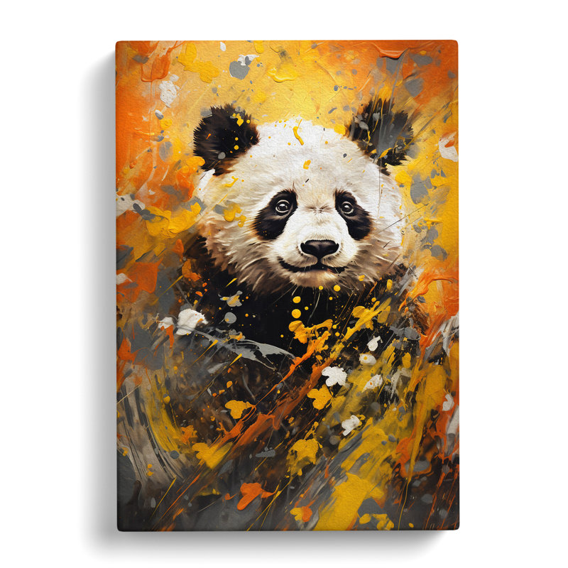 Panda Expressionism No.2 - Wrapped Canvas, 76cm H x 50cm W x 3cm D
