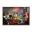 Chiens jouant au poker - Cadre flottant, reproduction d'art sur toile-388411784-388411785