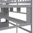 Kids Full Solid Wood Loft Bed with Built-In Desk and Shelves-1253562809