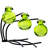 Creative 3 Piece Table Glass Bud Vase Set - Metal Holder-881360552