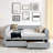 Grey Boucle Upholstered Daybed With Trundle And Two Storage Drawers, Queen Model