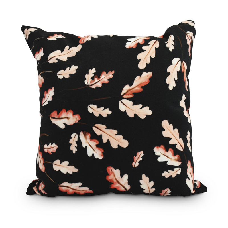 Housse de coussin d'extérieur carré et moisson, Noir, 16 po x 16 po