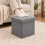 Pouf de rangement pliable en forme de cube de 30 cm avec plateau réversible-1366471041