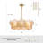 24.8" 6-Light Modern Glam Tiered Amber Glass Chandelier
