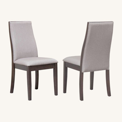 Set Of 2 Fabric Upholstered Dining Chairs