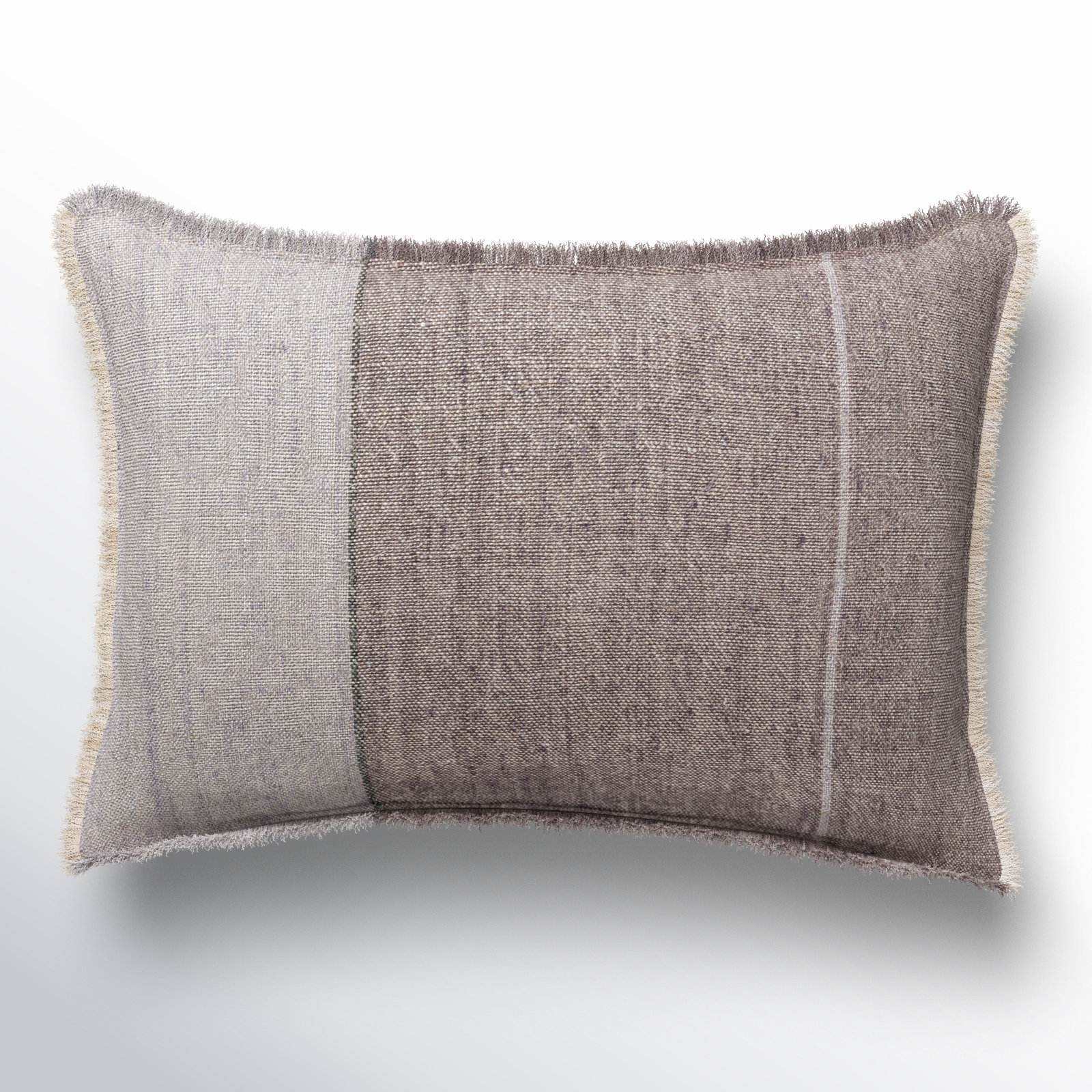 Rockefeller 24" x 24" Linen Pillow Cover, Polyester, 16" H x 24" W, Gray