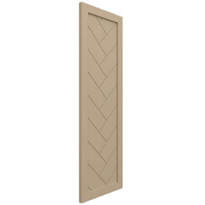 Ekena Millwork Enduracore Composite Single Panel Herringbone Modern Style Shutters In Primed