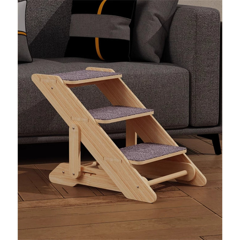 Rampe d'escalier réglable en bois