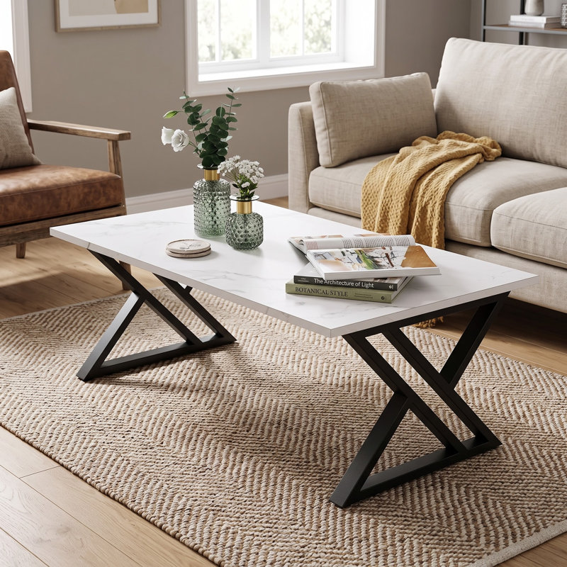 Top End Table, Black/White