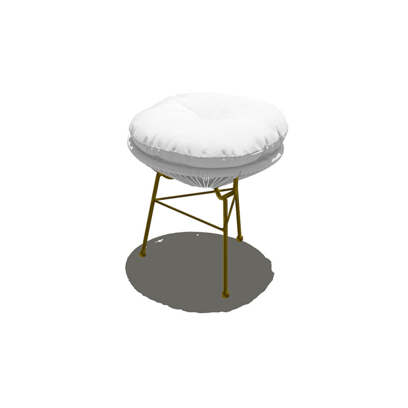 Acapulco Outdoor Round Side Table, Gold, White Lightning