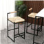 Set of 2  Woven Bar Stools with Back Support Counter Height Dining Chairs for Kitchen, Home, Office (Water Hyacinth with Back)