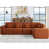 Tissu Sherpa orange est en rupture de stock