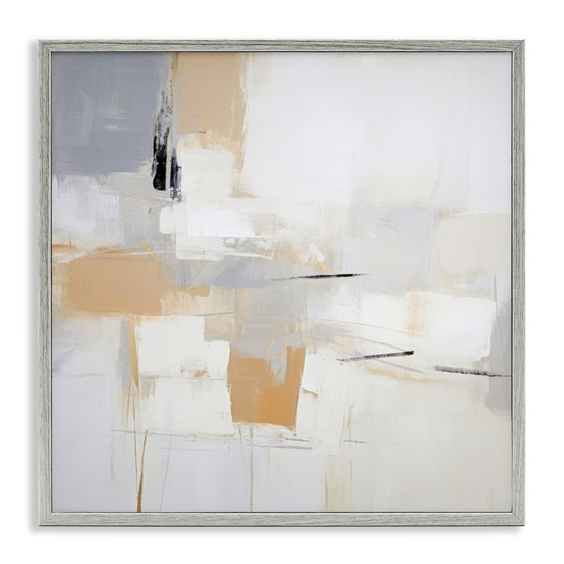 Giclée jaune visionnaire abstraite encadrée, design par Irena Orlov, Estampe numérique Farmhouse, H 17 po x l 17 po