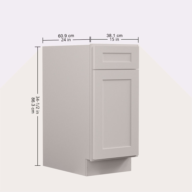 Armoire de cuisine Shaker Dove, H 34,62 po x l 24,12 po x P 15,12 po