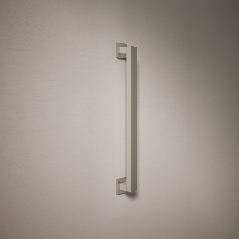 Square Metal Grab Bar for Shower, Bathroom Safety Grab Bar, Tub Rail, 18" W, Vibrant Brushed Nickel