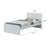 Niamora Twin White Platform Bed