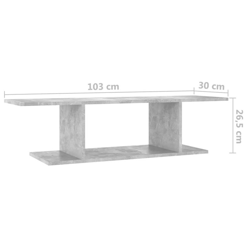 Gimpel Unfinished TV Stand for TVs up to 43", Concrete Grey