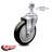 Poly Wheel Swivel 5/8 Inch Threaded Stem Caster Set Service Caster