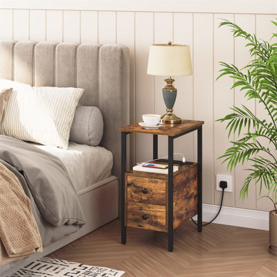 Andu 30cm W Metal Bedside Table