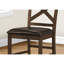 Counter Height Dining Chairs, Of 2, Dark Walnut And Brown Leather-like, For Elegant Room & Kitchen Chairs (2 ), Walnut, Leather-like Upholstery Warm