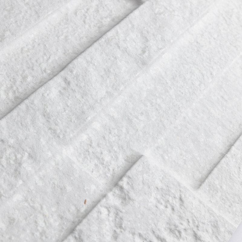 Tikal 7" x 20" Ceramic Stone Look Wall Tile, White