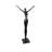 39.37"Looking forward to the future, black humanoid abstract sculpture floor ornaments