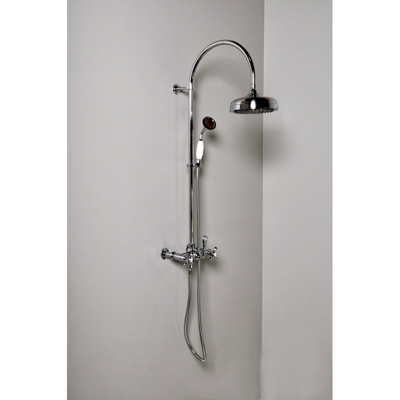 Exposed Shower System with Hand Shower (P1092) by Strom Living, Chrome