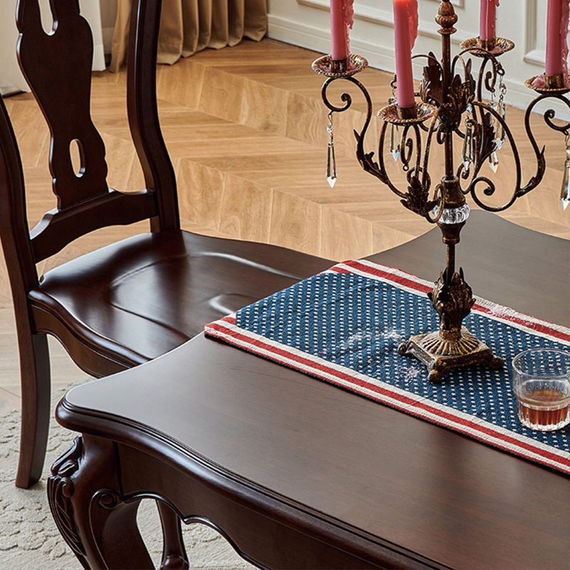 Elegant retro solid wood dining table
