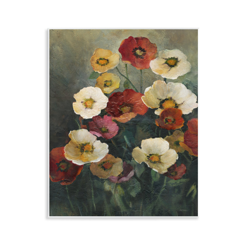 Coquelicots à l'aube, peinture murale, design par Carol Robinson
