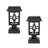  Black 2 -Light 9" H Solar Powered and Pier Mount Light