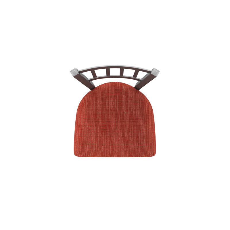 Tabouret pivotant 810 Contessa, Tissu - graphite coquelicot, Acier inoxydable