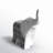 7" Ceramic Elephant Sculpture Contemporary White and Black Elephant Statue for Home or Office Decor